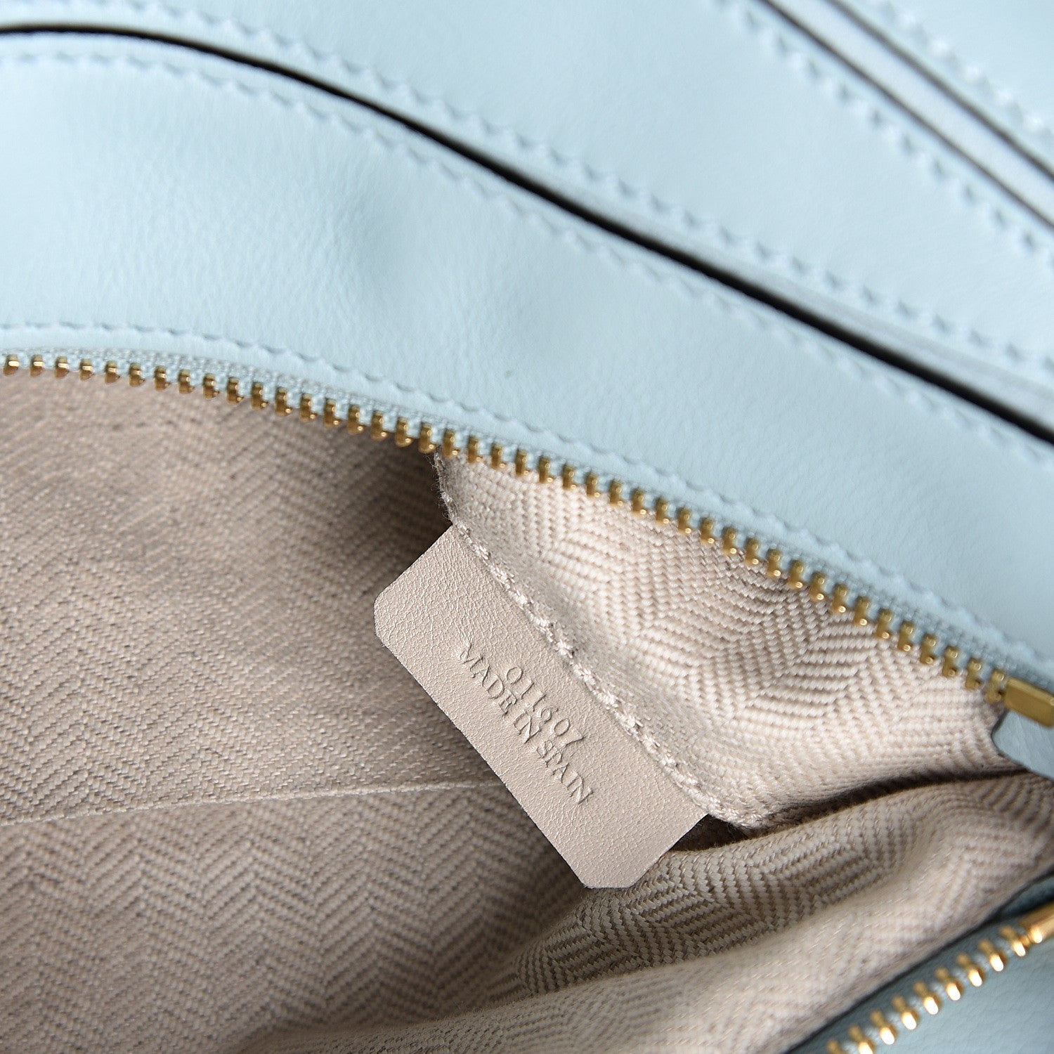 Loewe Calfskin Small Puzzle Bag Aqua 6 of 12