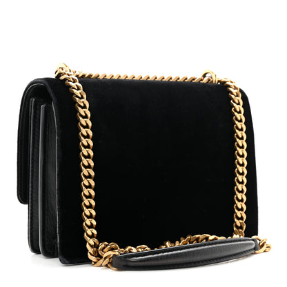 Saint Laurent Velvet Small Monogram Sunset Black 3 of 12