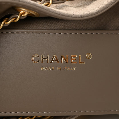 Chanel Suede Quilted Small Chanel 25 Handbag Dark Grey 6 of 11