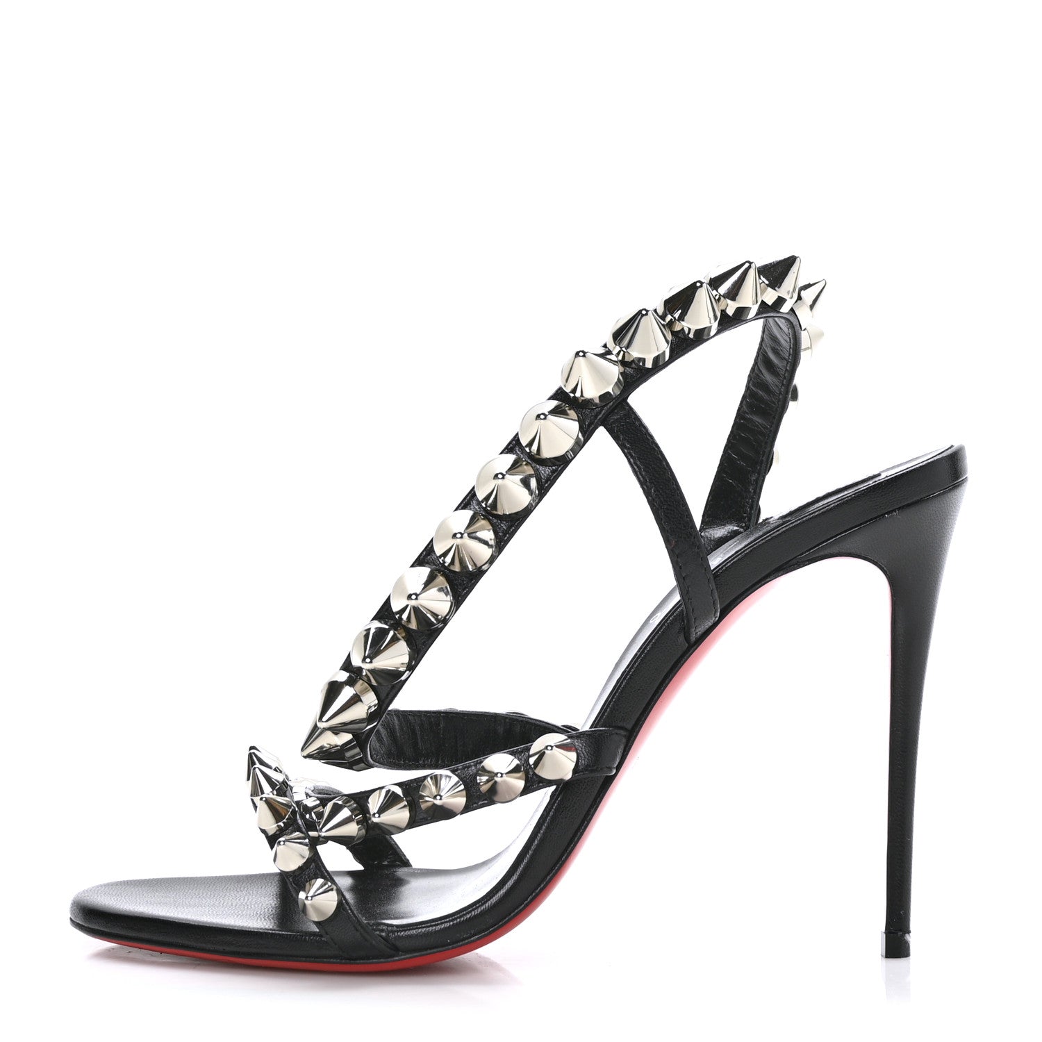 Christian Louboutin Kid Spitika 100 Sandals 37 Black 1 of 7