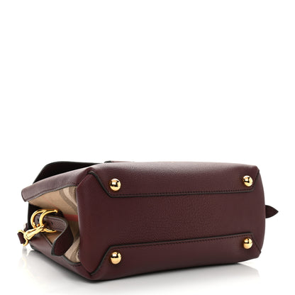 Burberry Derby Calfskin House Check Small Camberley Mahogany Red 3 of 10