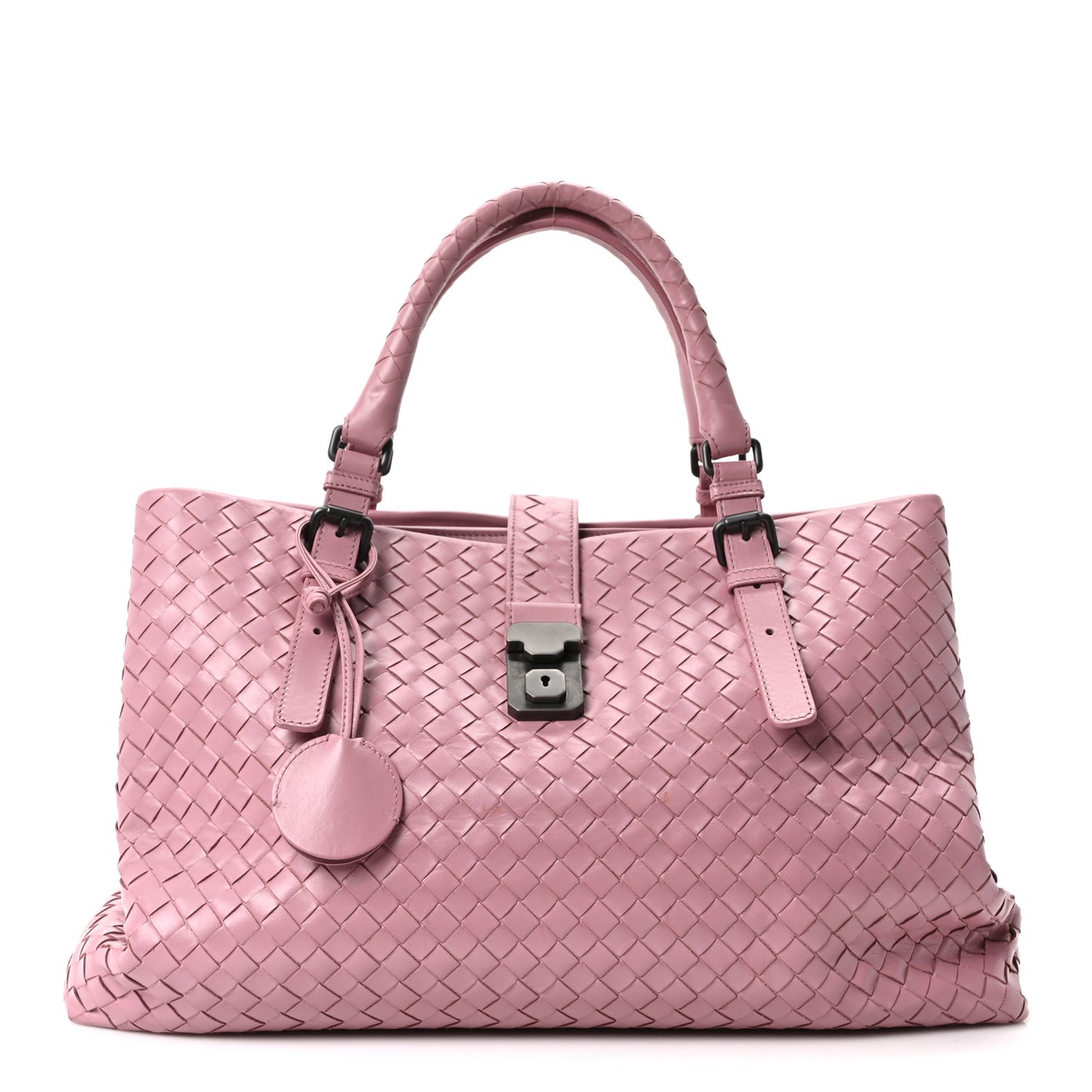Light Calf Intrecciato Medium Roma Mallow