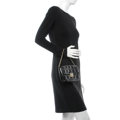Christian Dior Patent Cannage Miss Dior Promenade Pouch Black 3 of 8