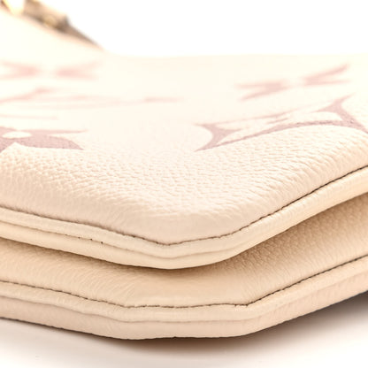 Louis Vuitton Empreinte Monogram Giant Double Zip Pochette Creme Bois De Rose 11 of 11