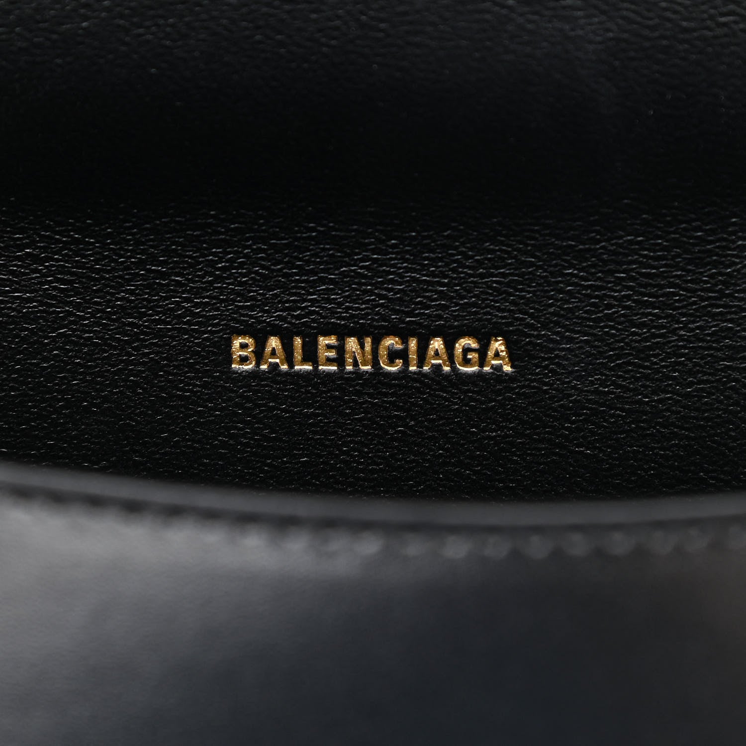 Balenciaga Shiny Box Calfskin Hourglass Top Handle Bag XS Black 6 of 11