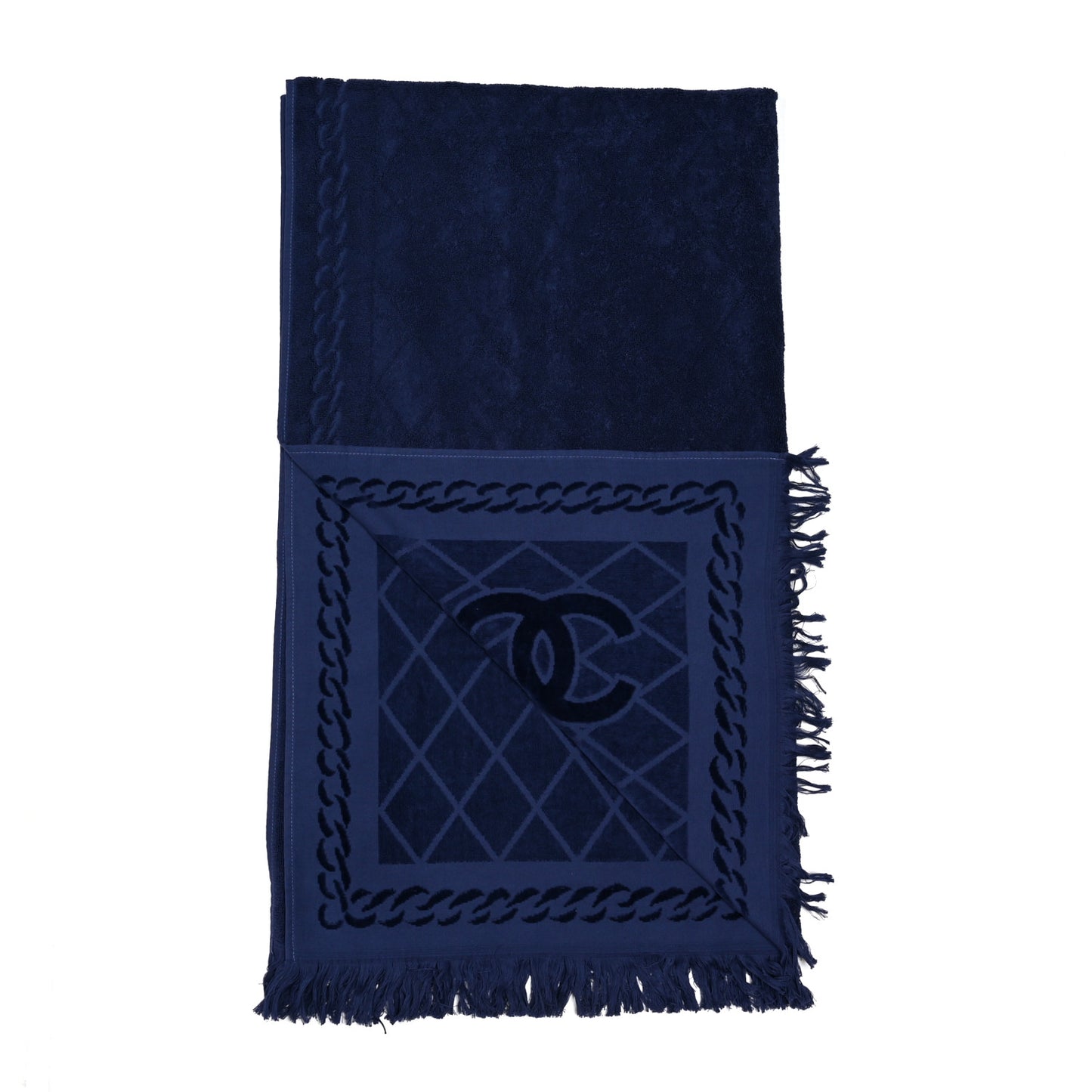 Terry Cotton CC Beach Towel Blue