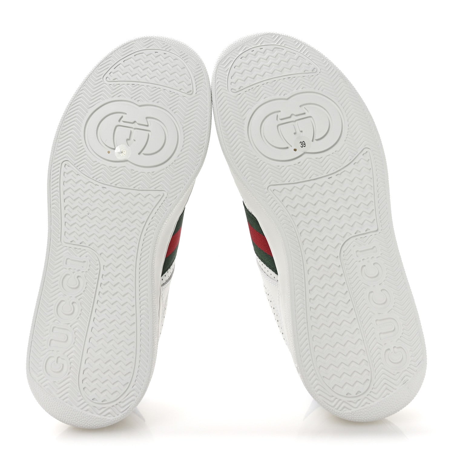 Gucci Calfskin Web Perforated Womens Platform 55mm Sneakers 39 White Bright Splash 6 of 9