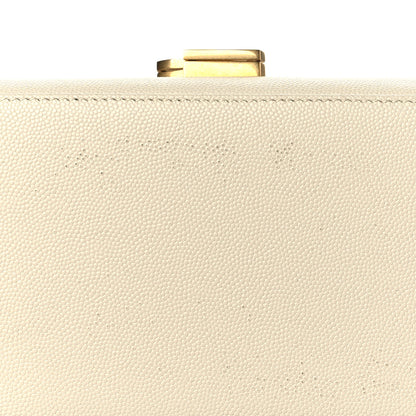 Saint Laurent Grain de Poudre Medium Classic Monogram Cassandra Top Handle Crema Soft 11 of 11