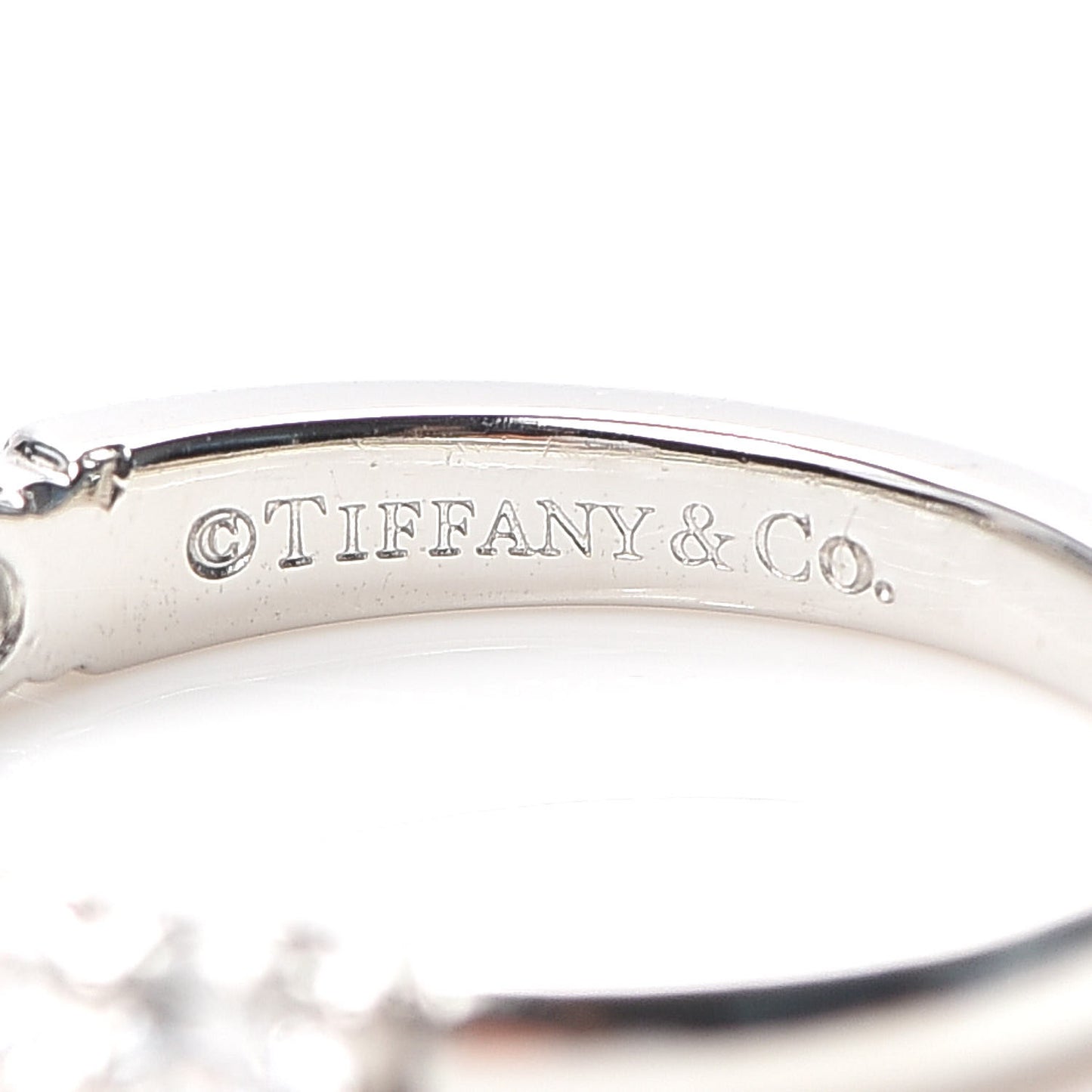 Platinum Diamond 3mm Embrace Half Circle Band Ring 49 5