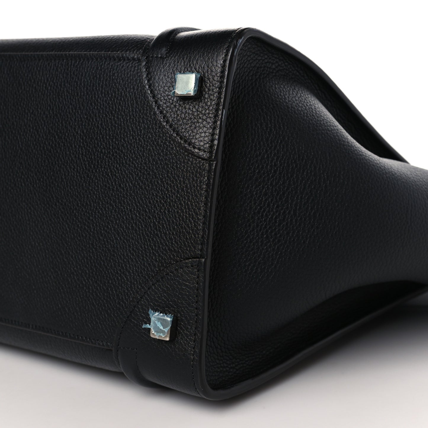 Drummed Calfskin Mini Luggage Black