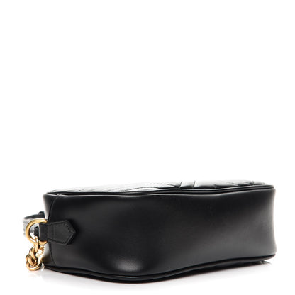 Gucci Calfskin Matelasse Small GG Marmont Chain Shoulder Bag Black 4 of 7