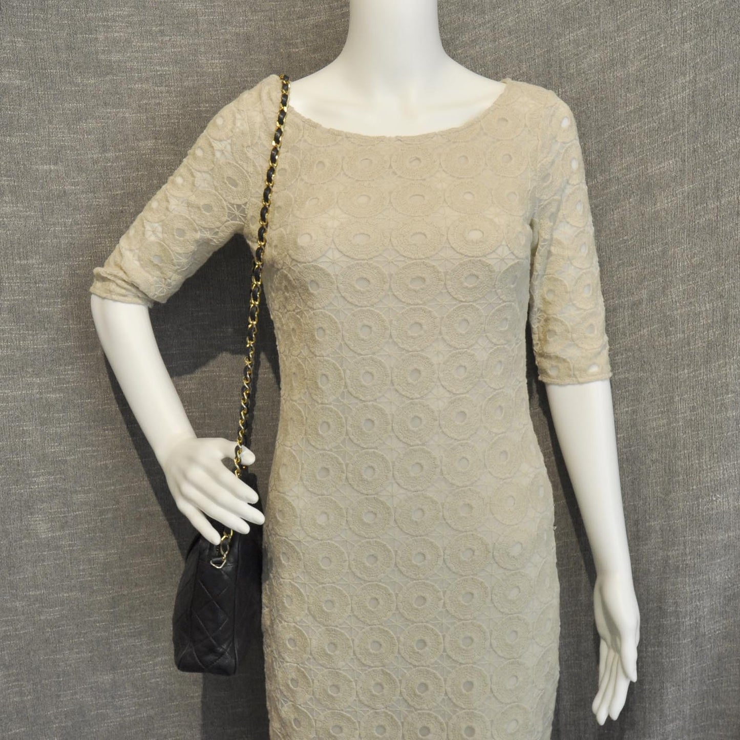 Lambskin Quilted Tassel Camera Case Black