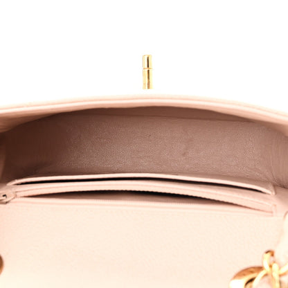 Chanel Caviar Chevron Quilted Mini Square Flap Light Beige 5 of 10