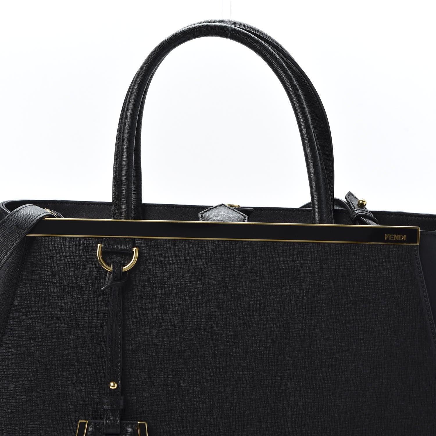 Fendi Vitello Elite Regular 2Jours Tote Black 8 of 8