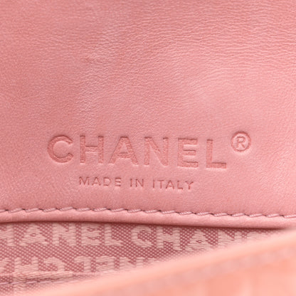 Chanel Patent Calfskin Camellia Embossed Flap Pochette Pink 6 of 13