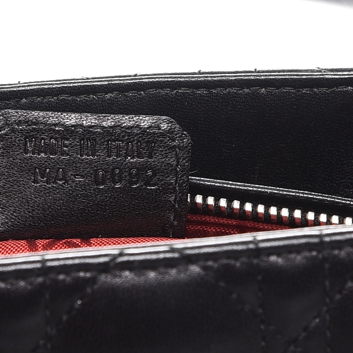 Lambskin Cannage Medium Lady Dior Black