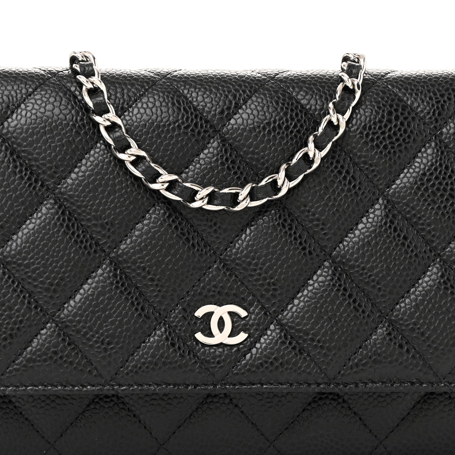 Chanel Caviar Quilted Wallet on Chain WOC Black 9 of 12