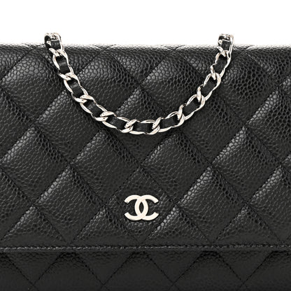 Chanel Caviar Quilted Wallet on Chain WOC Black 9 of 12