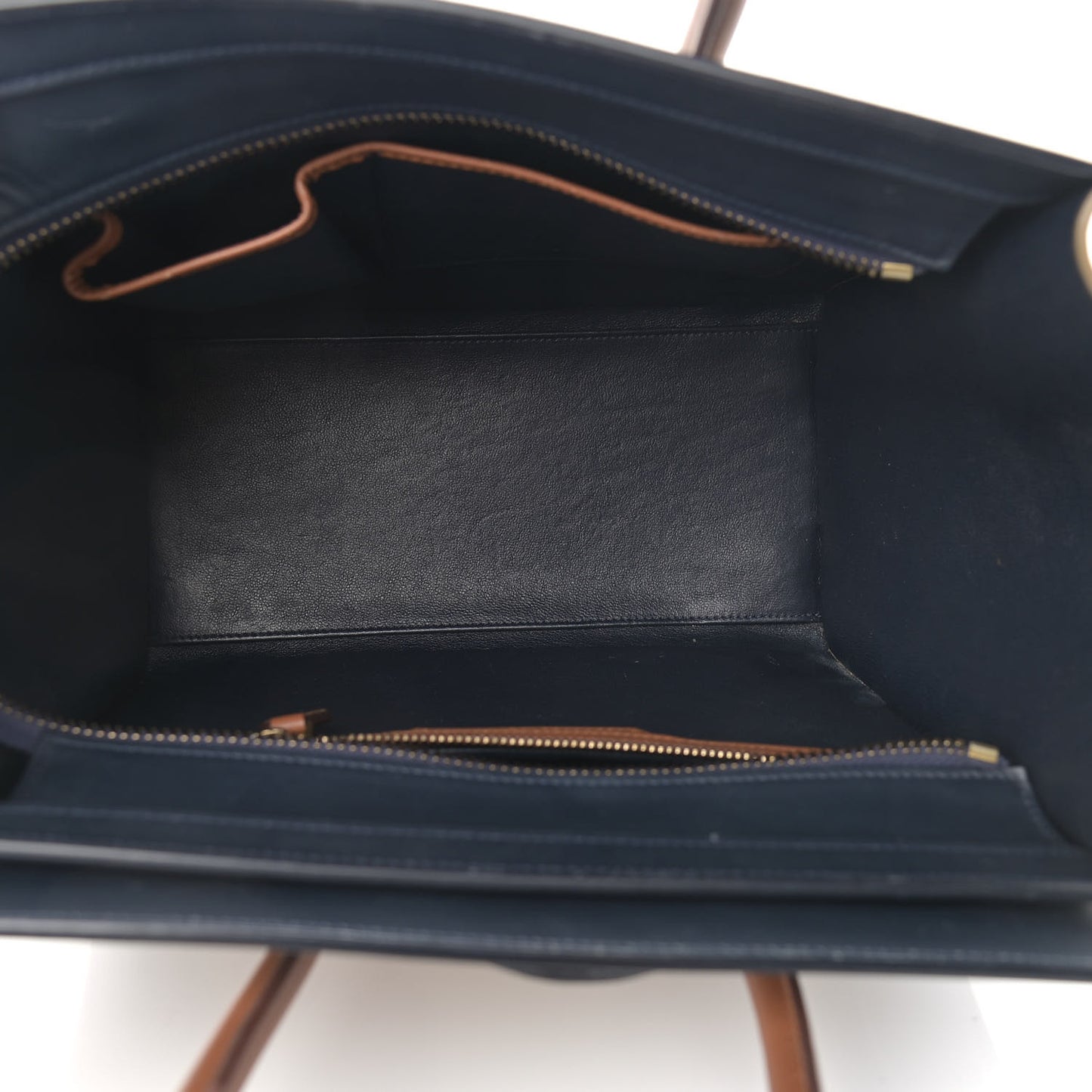 Smooth Calfskin Bullhide Micro Tri-Color Luggage Brown