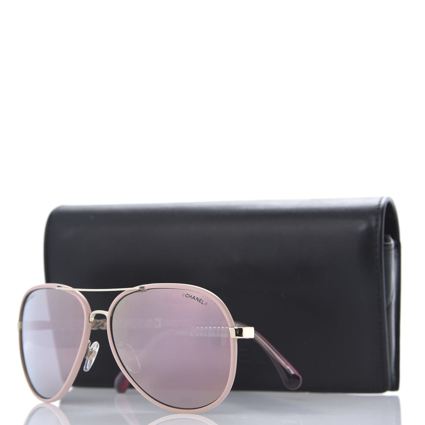 Lambskin Aviator Chain Sunglasses 4194-Q Pink
