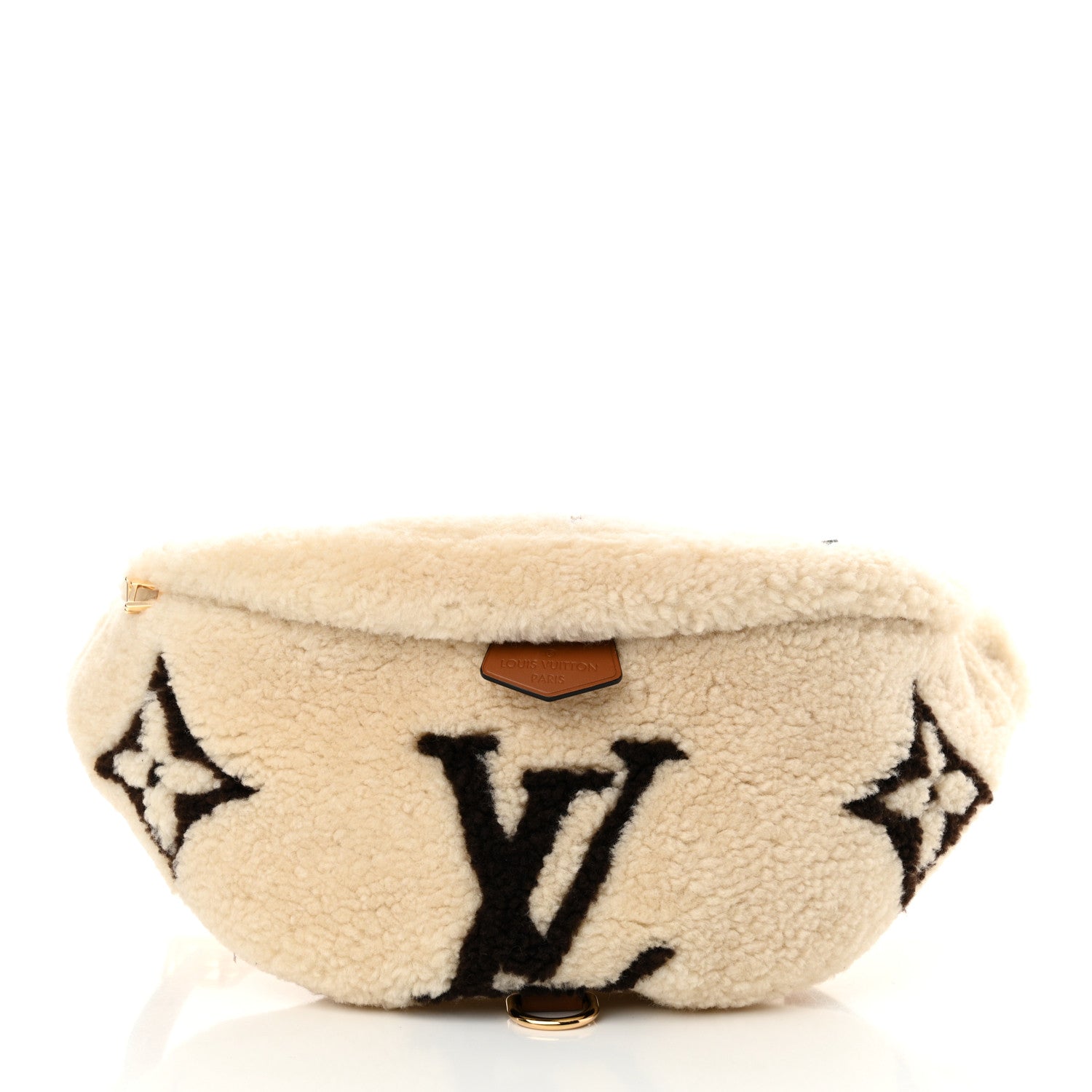 Louis Vuitton Shearling Monogram LV Ski Bumbag Cream Brown 1 of 9