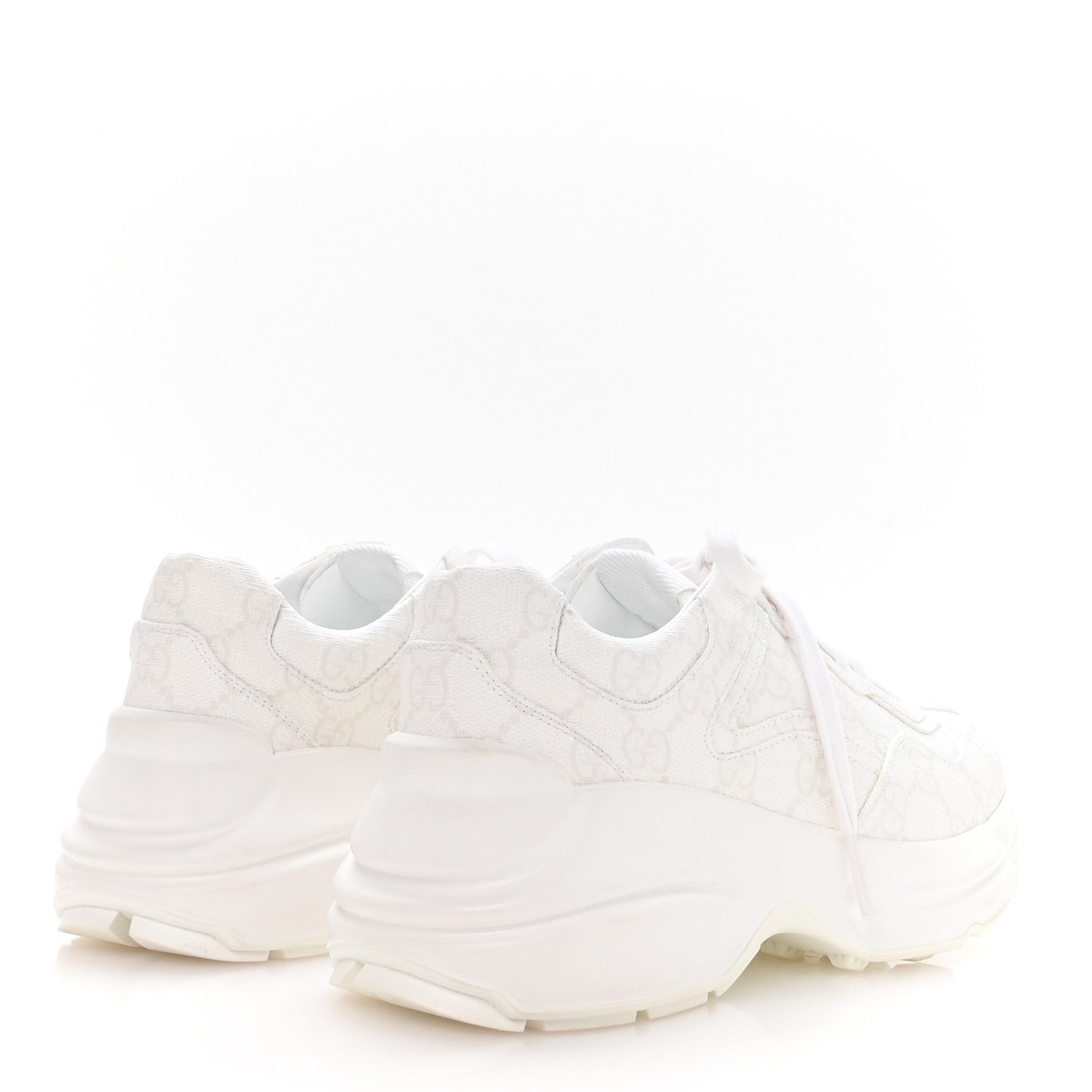 Gucci GG Supreme Monogram Womens Rhyton Sneakers 35.5 White 6 of 9
