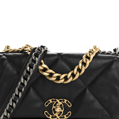 Chanel Lambskin Quilted Medium Chanel 19 Flap Black 8 of 13