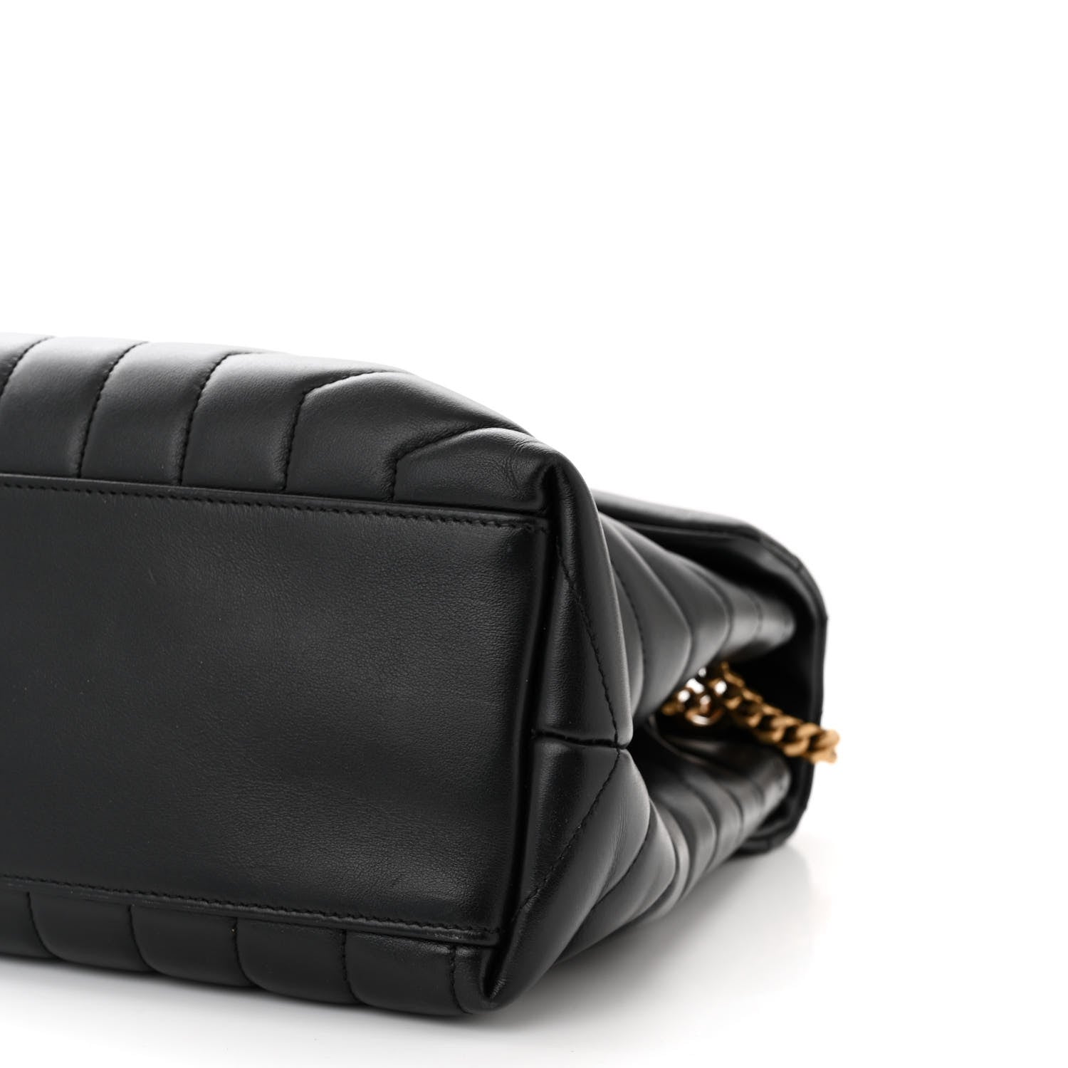 Saint Laurent Calfskin Y Quilted Monogram Medium Loulou Chain Satchel Black 10 of 10