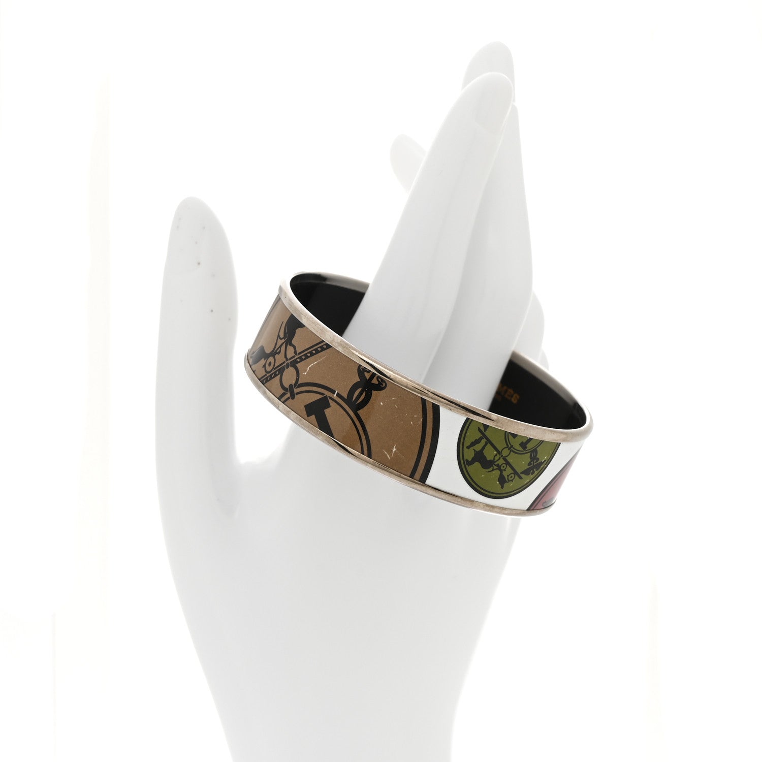 Hermes Enamel Printed Confettis D'Ex Libris Medium Bracelet 65 Multicolor 5 of 6