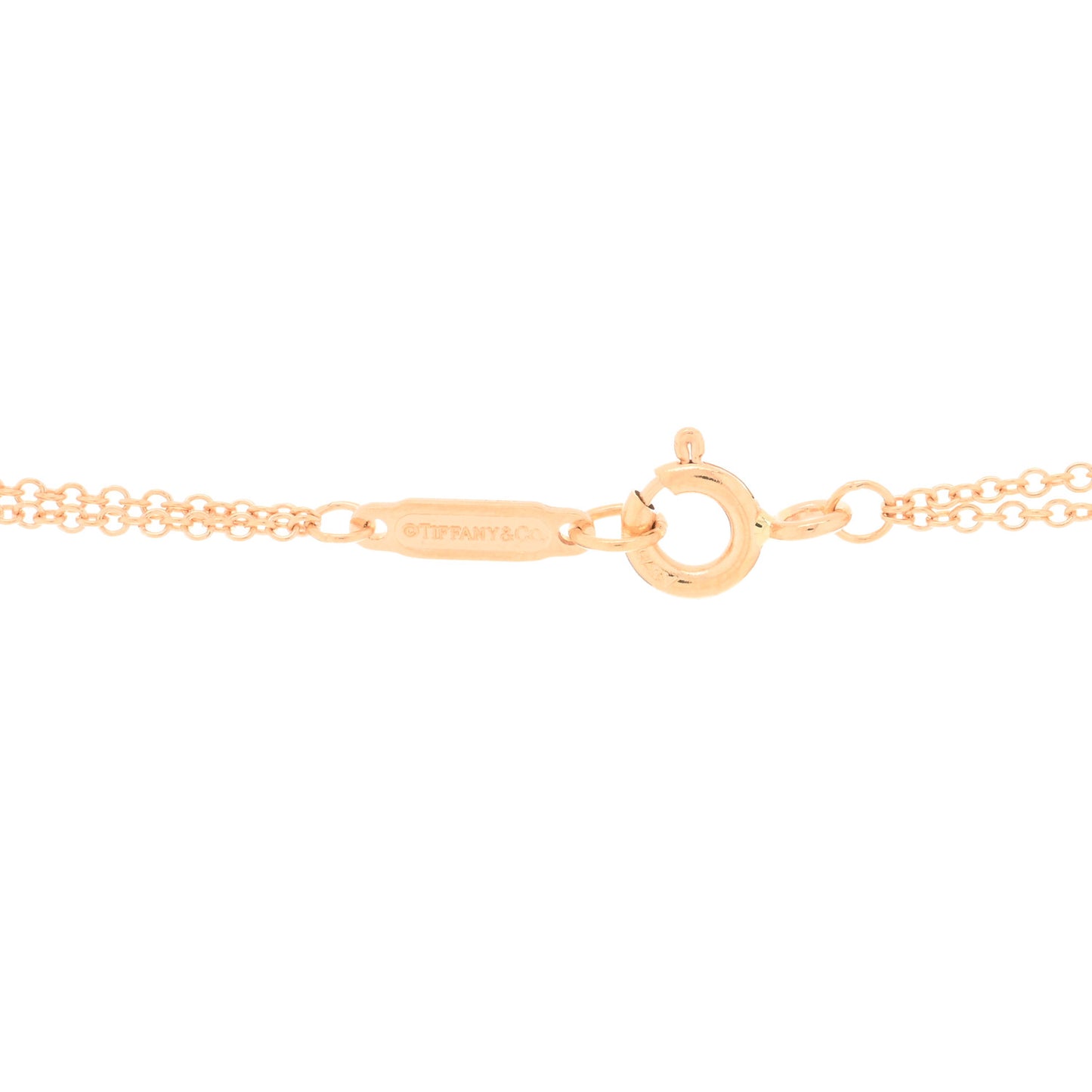 18K Rose Gold Infinity Double Chain Pendant Necklace