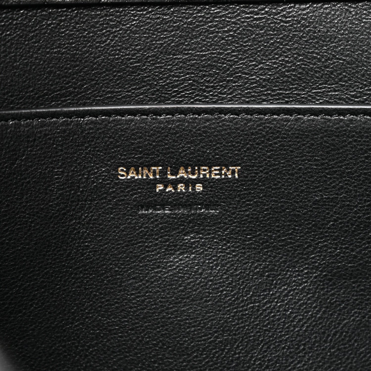 Saint Laurent Grained Lambskin Cassandre Envelope Pouch Black 6 of 7