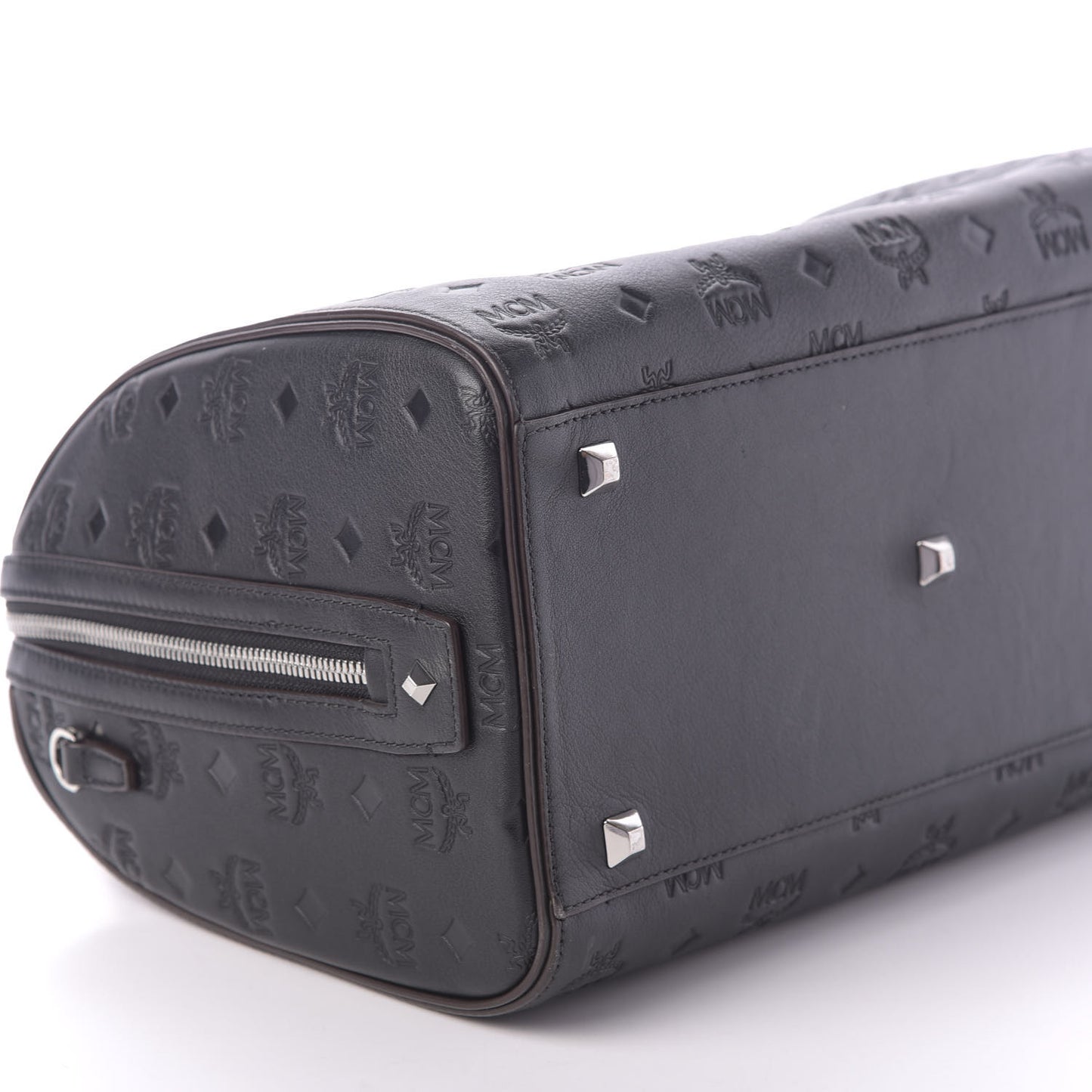 Calfskin Ottomar Monogram Essential Boston Bag Black