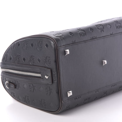 MCM Calfskin Ottomar Monogram Essential Boston Bag Black 8 of 9