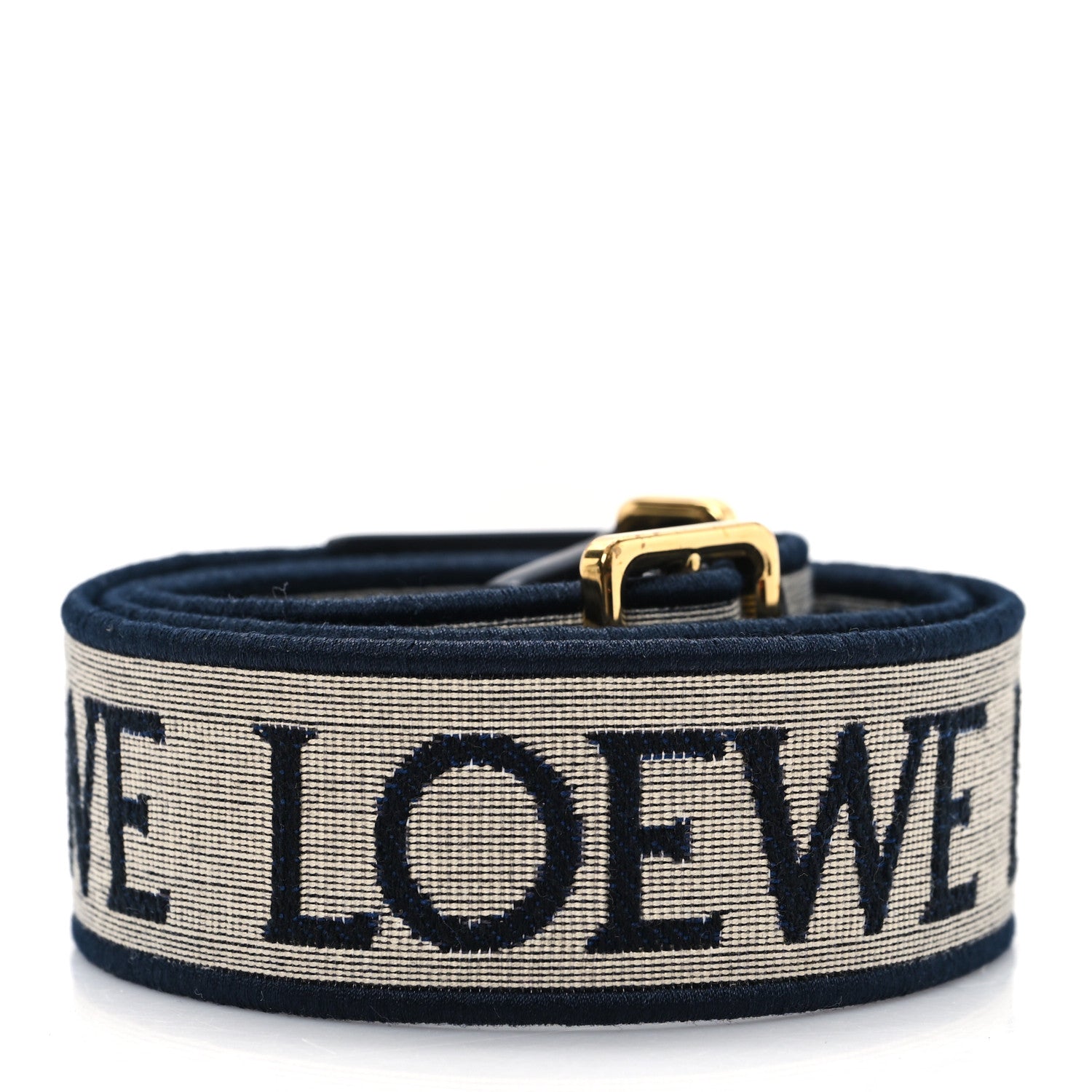Loewe Calfskin Jacquard Anagram Strap Navy 2 of 4