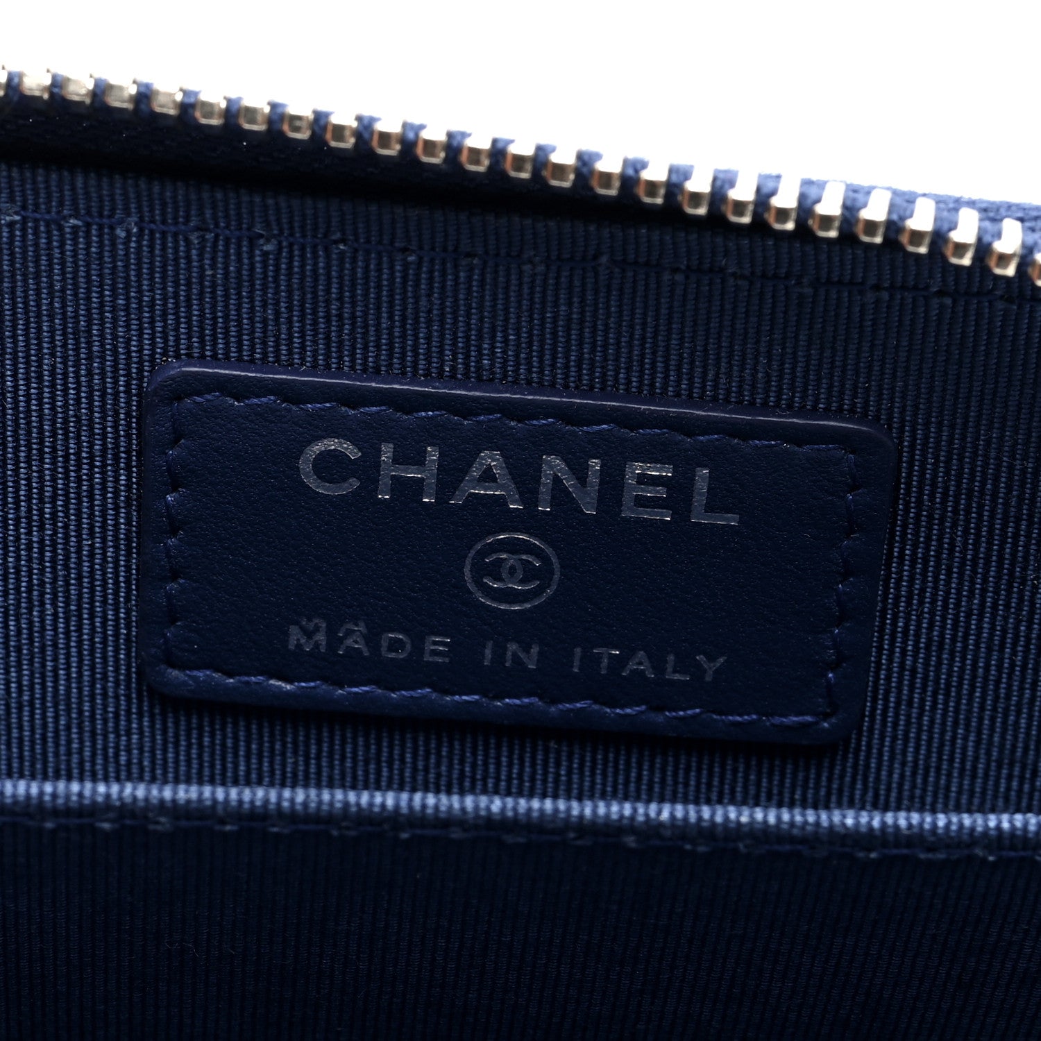 Chanel Lambskin Quilted Zip Coin Purse Blue 6 of 7