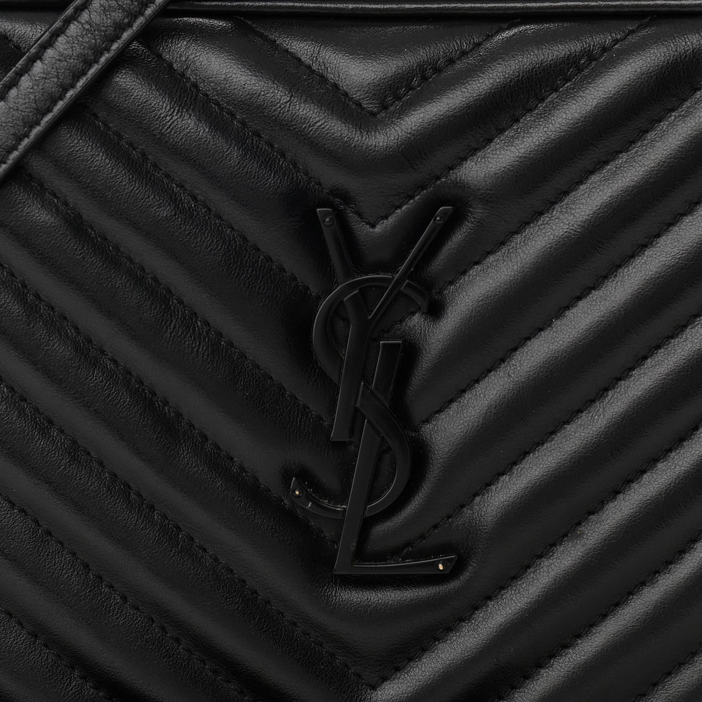 Calfskin Matelasse Monogram Lou Camera Bag Black