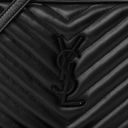 Saint Laurent Calfskin Matelasse Monogram Lou Camera Bag Black 8 of 10