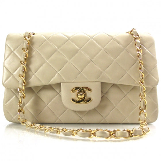 Chanel Lambskin Medium Double Flap Beige 1 of 13