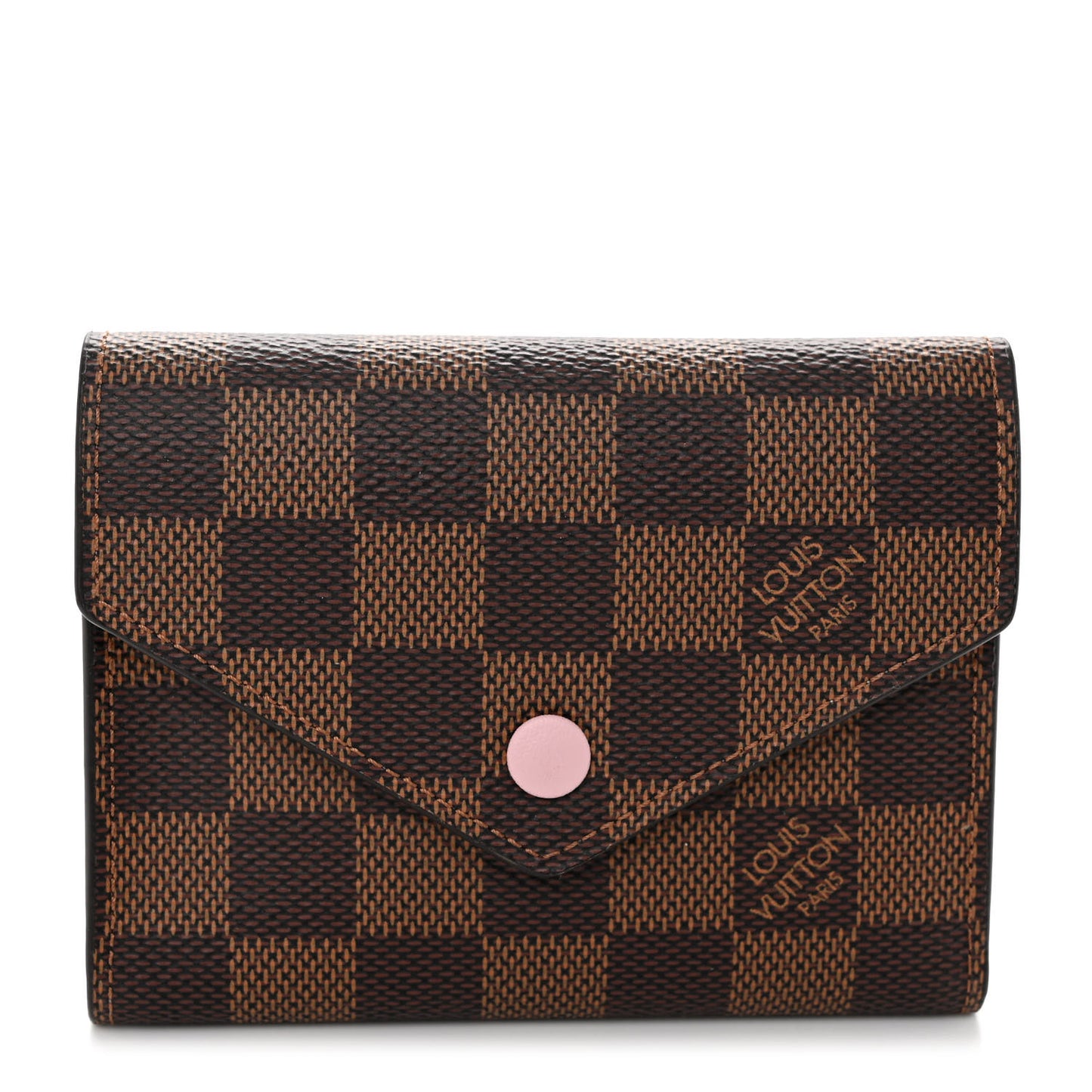 Damier Ebene Victorine Wallet Rose Ballerine
