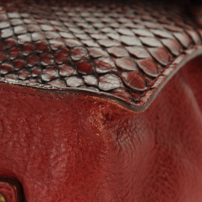 Chloe Python Sally Flap Bag Red 10 of 11
