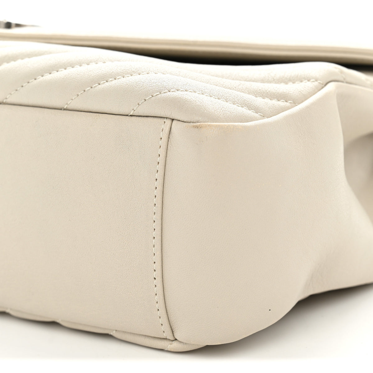 Saint Laurent Sheepskin Matelasse Large Monogram College Satchel Light Grey 10 of 16