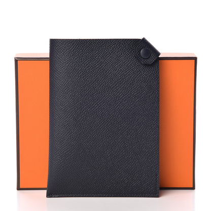 Hermes Epsom Tarmac PM Passport Holder Bleu Indigo 13 of 14