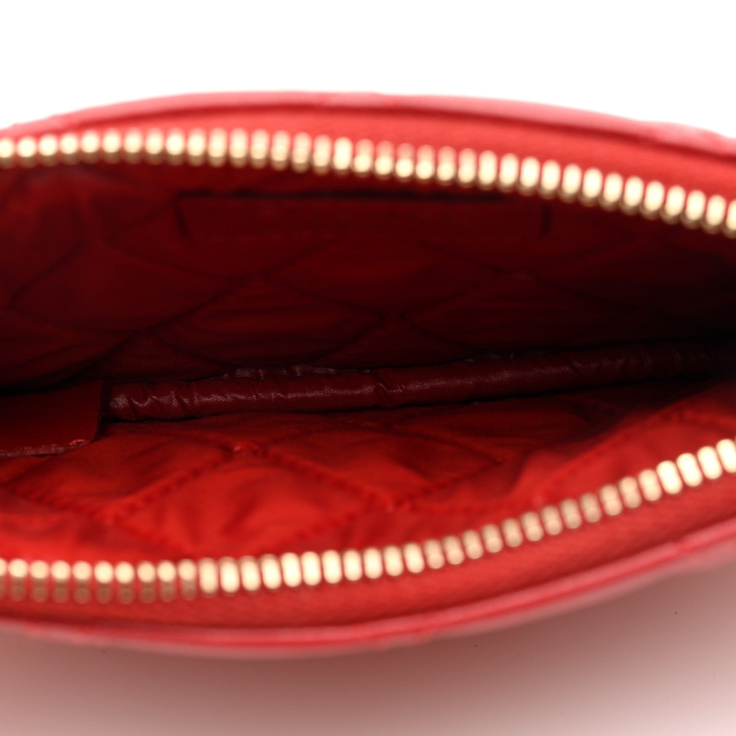Chanel Lambskin Quilted Small Casino Cosmetic Case Red 5 of 8