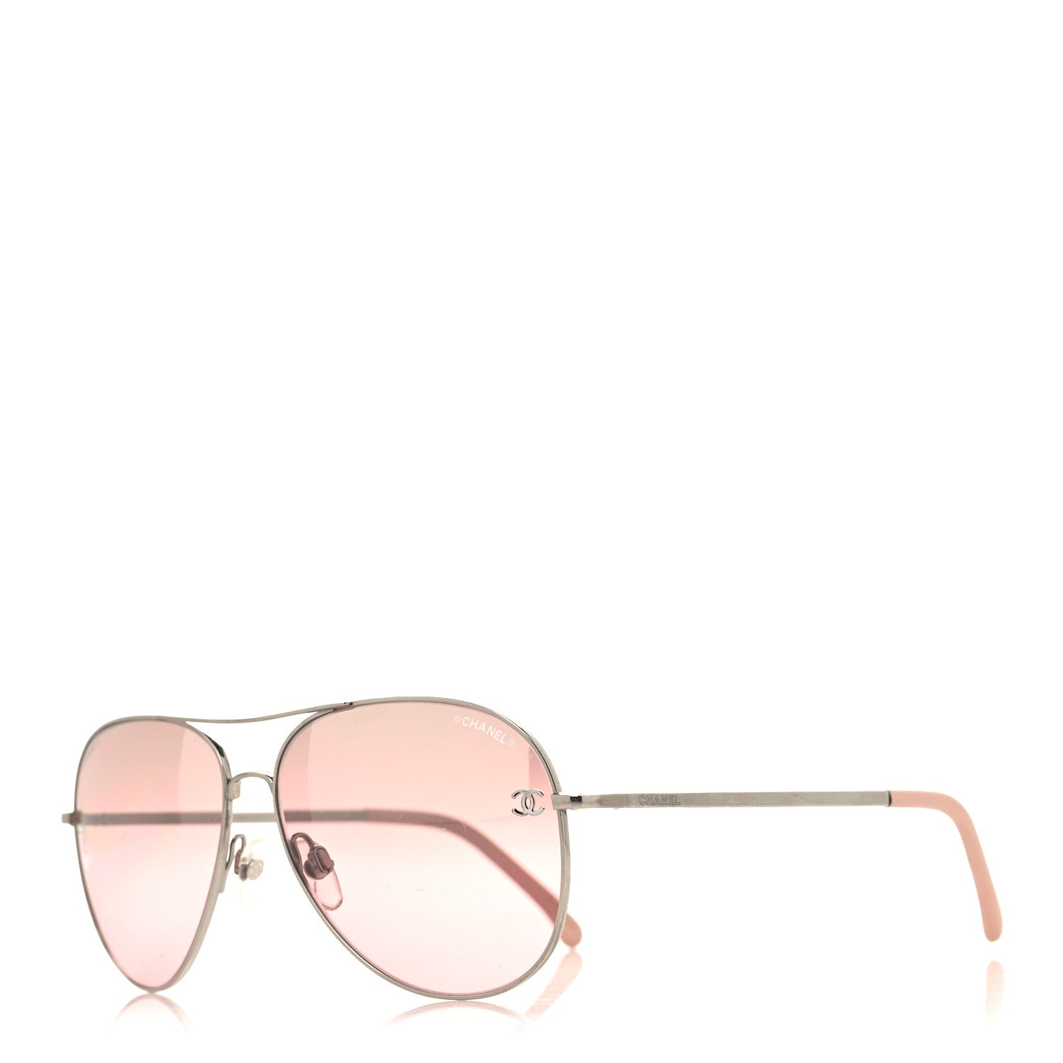 Chanel Aviator CC Sunglasses 4189-T-Q Pink 1 of 6
