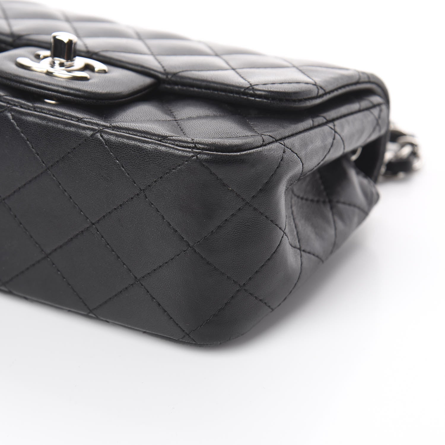 Chanel Lambskin Quilted Mini Square Flap Black 8 of 8