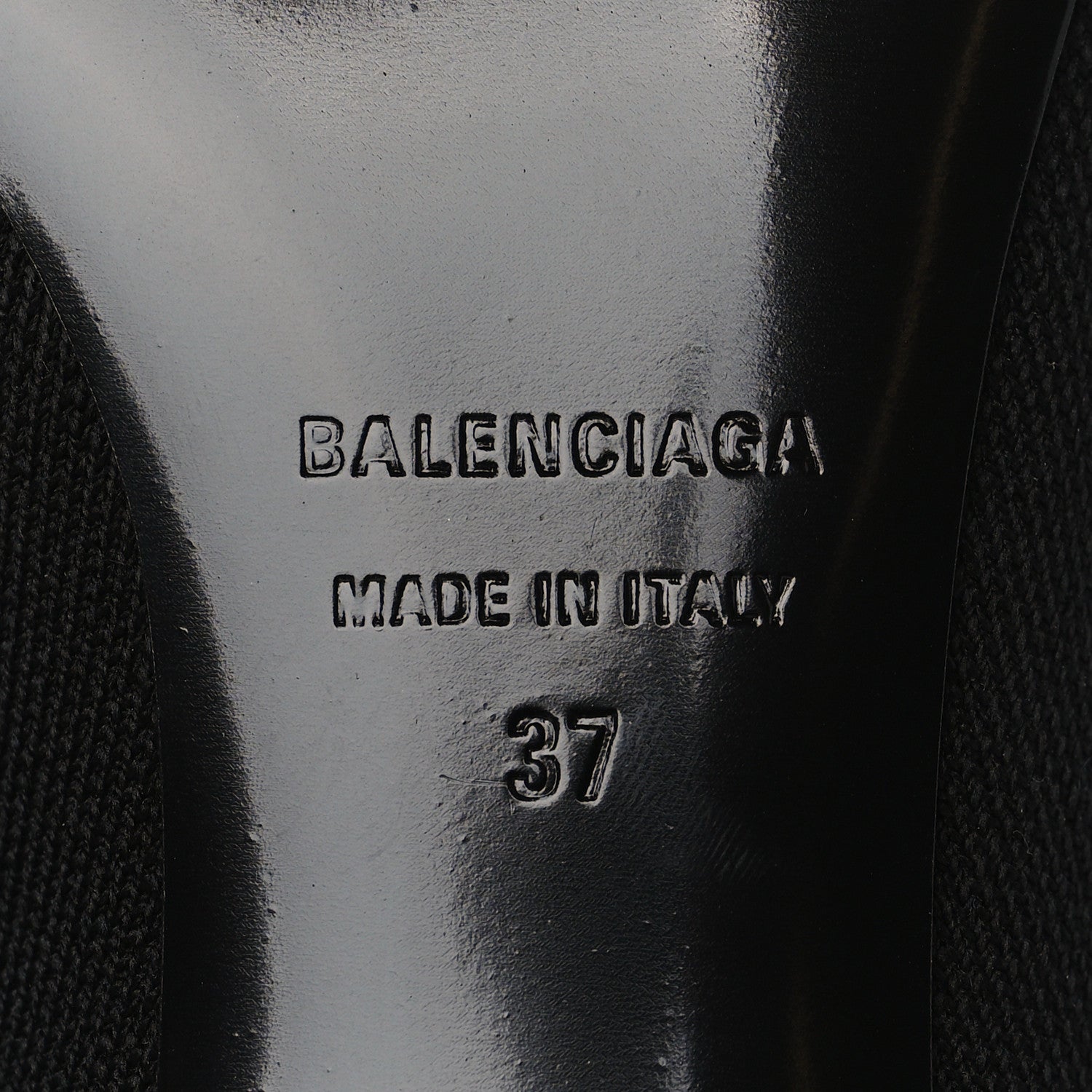 Balenciaga Recycled Knit Logo Pointed Toe Knife 40mm Booties 37 Black White 6 of 8