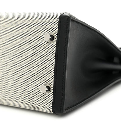 Hermes Toile H Swift Kelly Sellier 25 Ecru Black 9 of 10