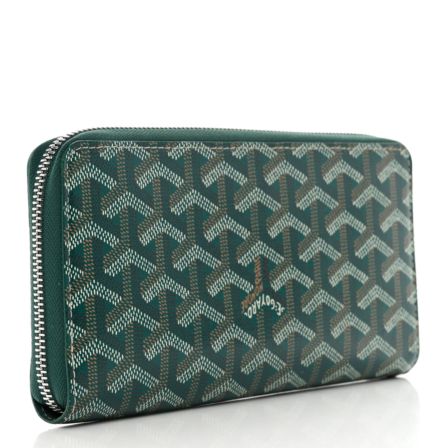 Goyardine Matignon Zip Around GM Wallet Green