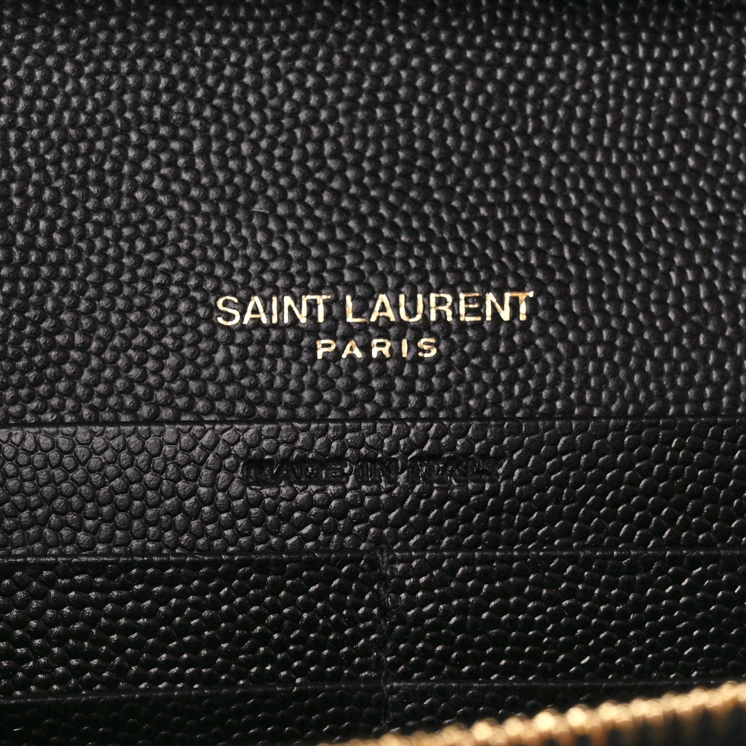 Saint Laurent SAINT LAURENT Grain De Poudre Mixed Matelasse Triquilt Monogram Chain Wallet Black 5 of 10