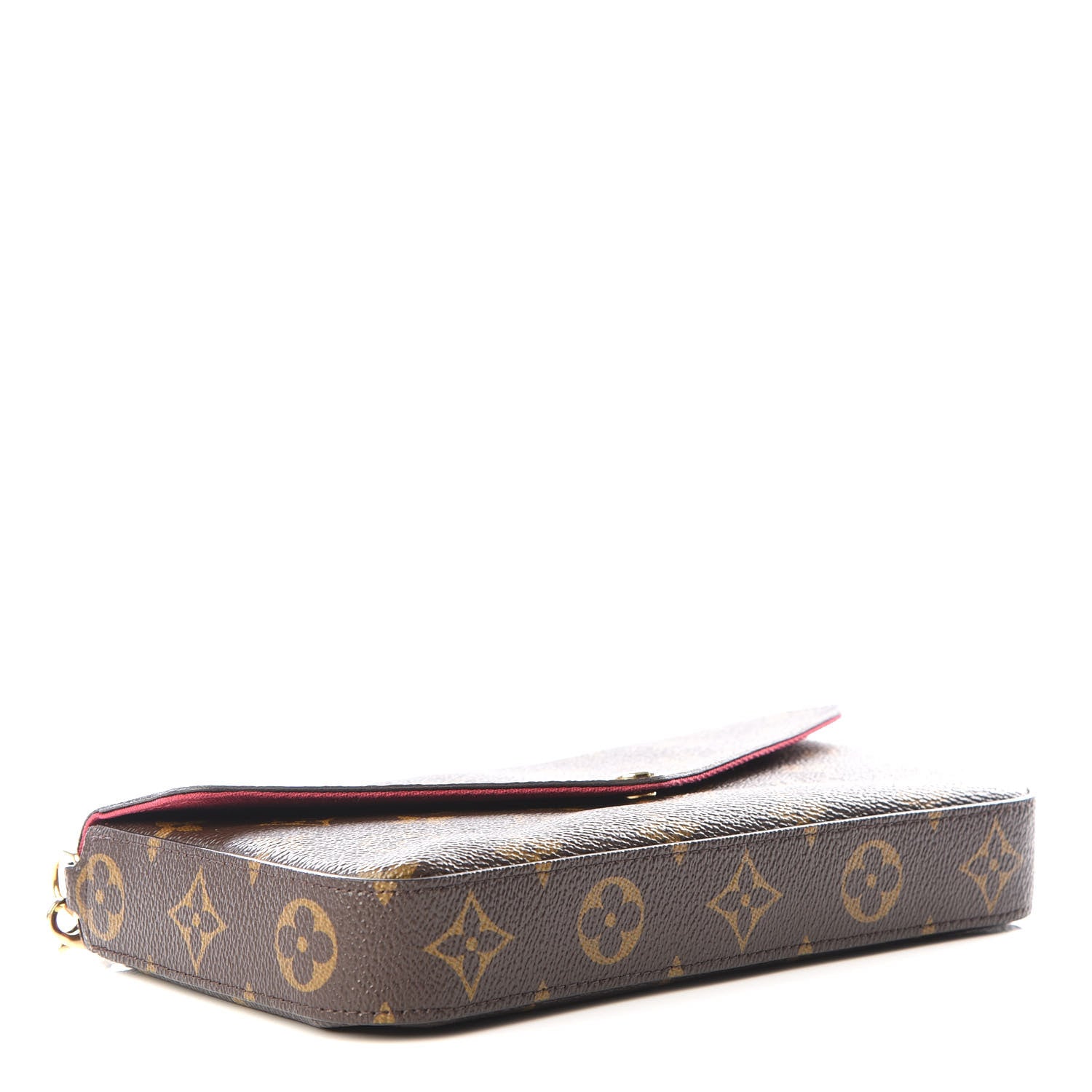 Louis Vuitton Monogram Pochette Felicie Chain Wallet Fuchsia 3 of 10